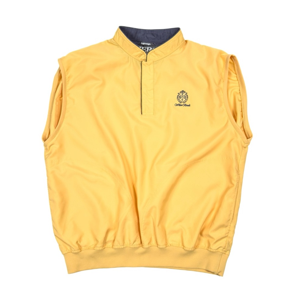 Zero Restriction Men’s L - Golf Vest Snap Pullover Willow Brook CC Yellow